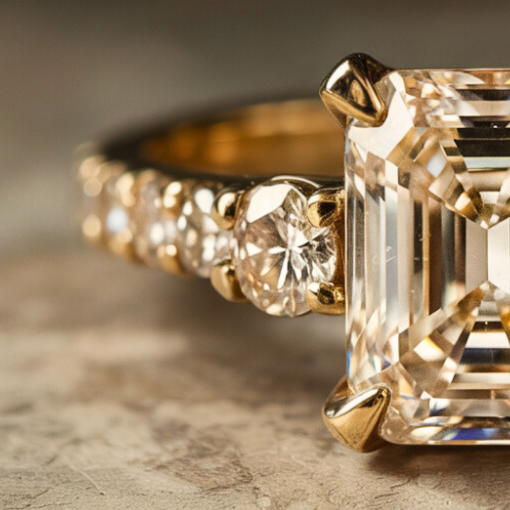 Frostveil Ring™ Colored Gem Stone – Golden Ice, Timeless Fire