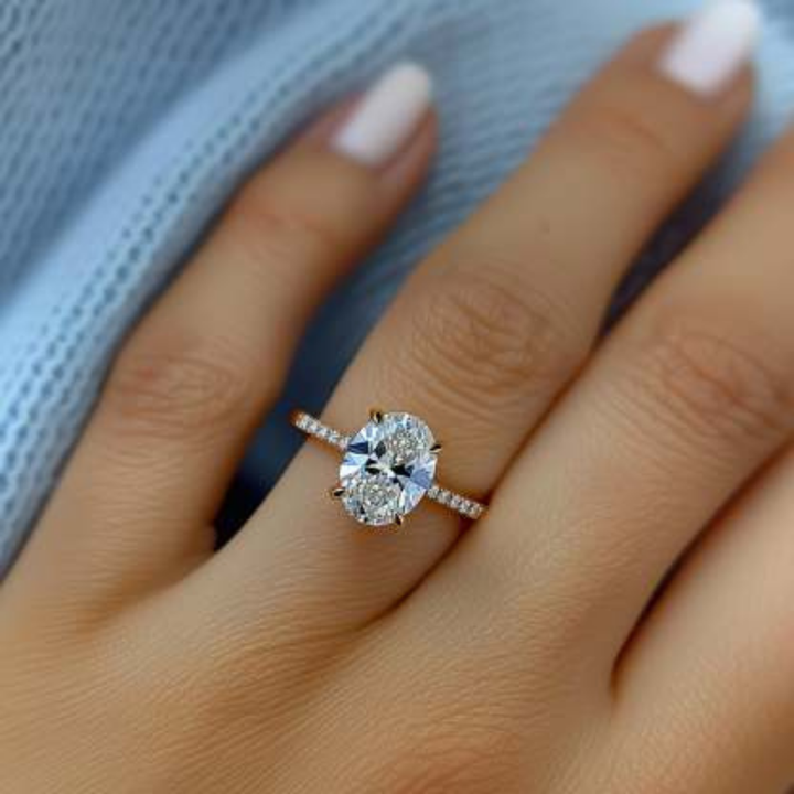 Starry Silk Ring™ Colored Gem Stone – Rose Gold Romance with Dazzling Brilliance