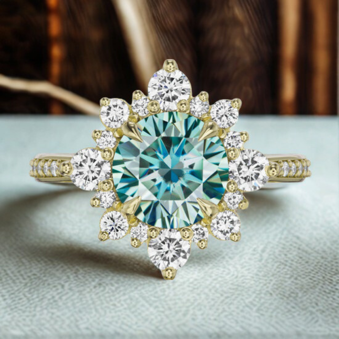 Solstice Light Ring™ Luxury Ring – Celestial Brilliance in Teal