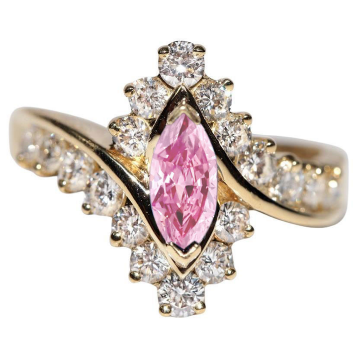 Blushing Rose Ring™ Luxury Ring – 3 Carat Pink Moissanite in Rose Gold Elegance