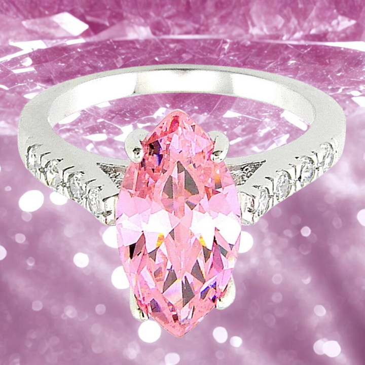 Twilight Blush Ring™ Luxury Ring – 3 Carat Pink Sapphire in Rose Gold Crown Setting