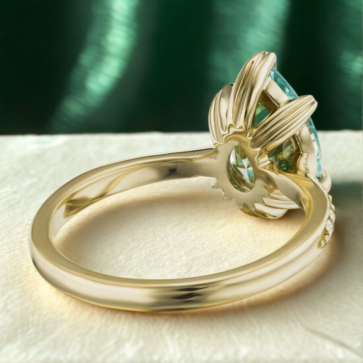 Frosted Teal Ring™ Luxury Ring – Crystal Calm in Teal Glow