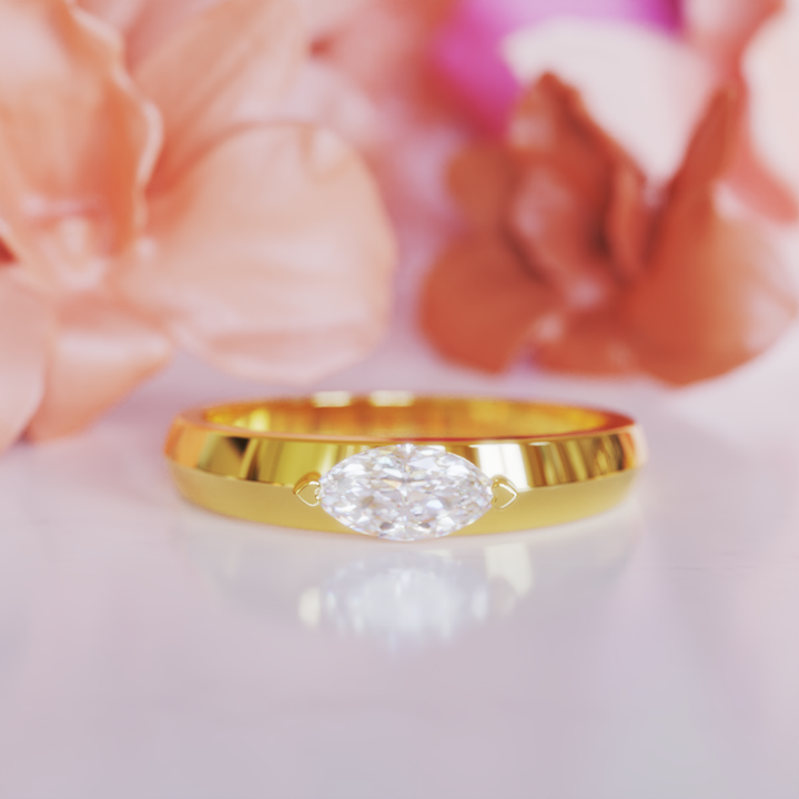 Radiant Kiss Ring™ Colored Gem Stone – Sleek Simplicity with Bold Brilliance