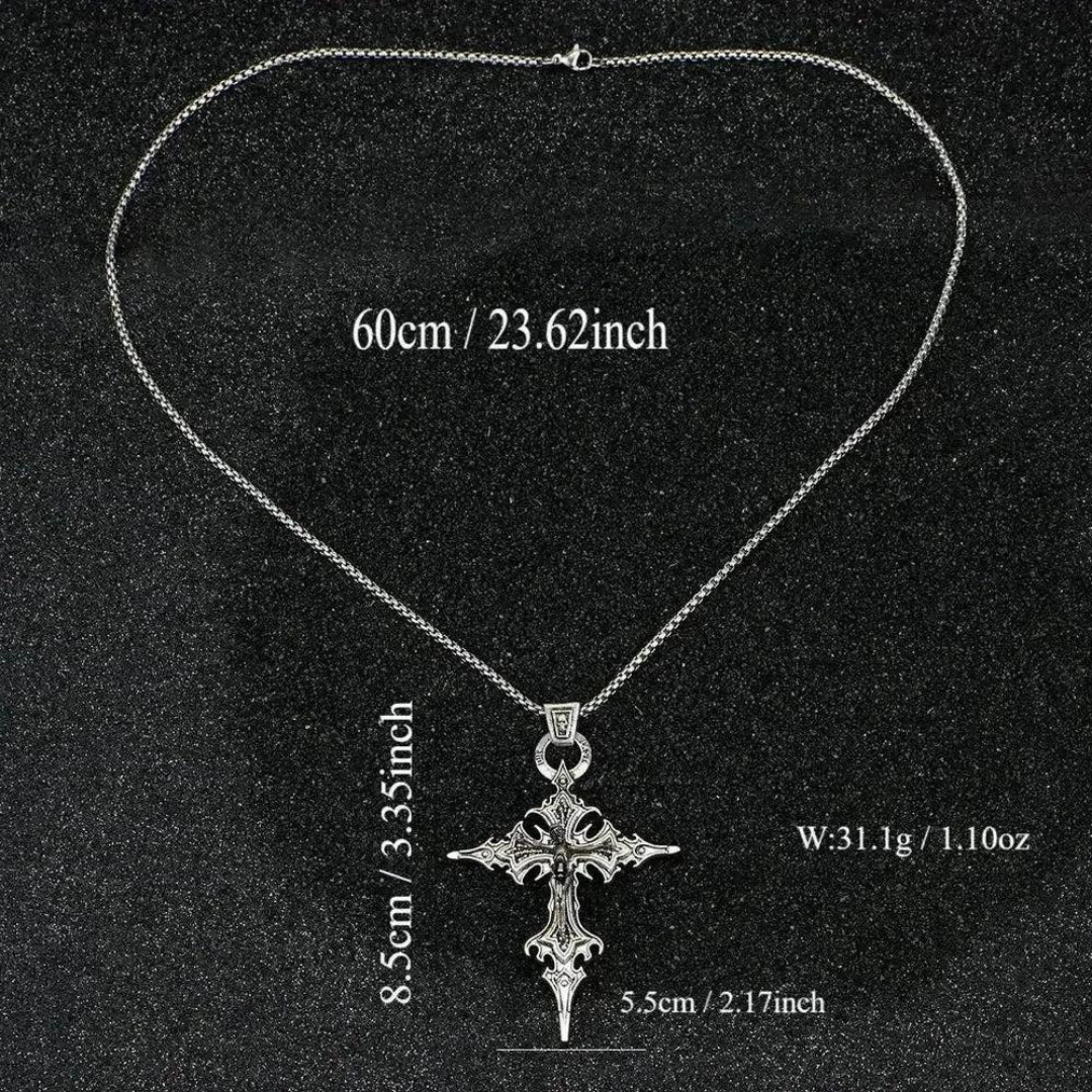 Saint Martin Sacramento Necklace™ Men Jewelry – Retro Gothic Nail Cross Pendant