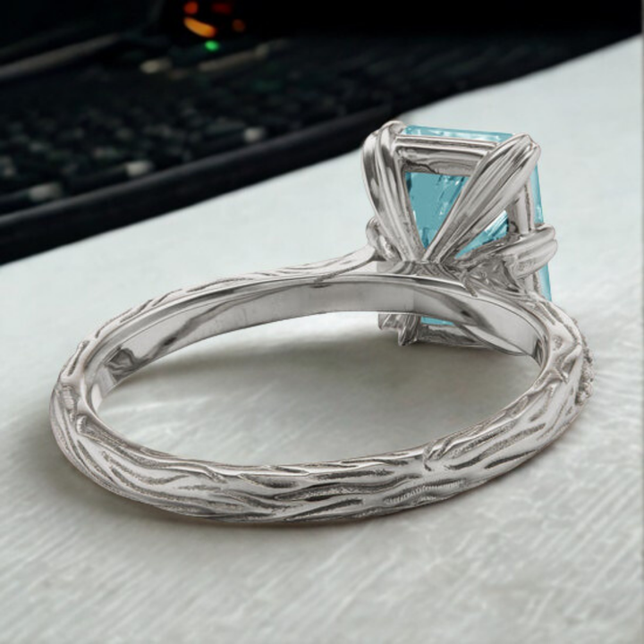 Lagoon Glow Ring™ Luxury Ring – Refined Depth in Teal Light