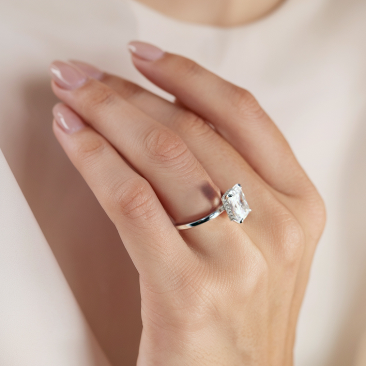 Eclipsed Grace Ring™ Colored Gem Stone – Quiet Luxury with Timeless Allure