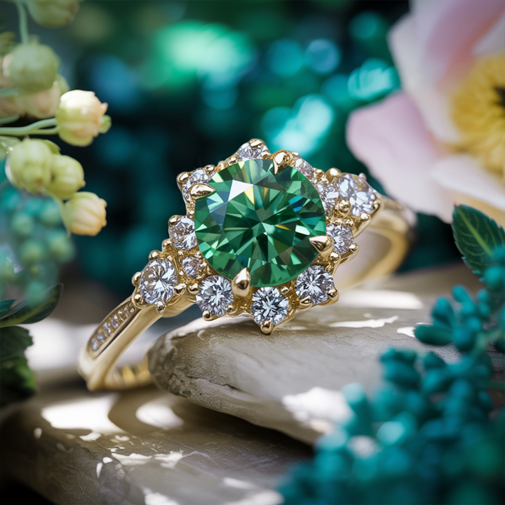 Forest Glow Ring™ Colored Gem Stone – Enchanting Radiance in Emerald Tones