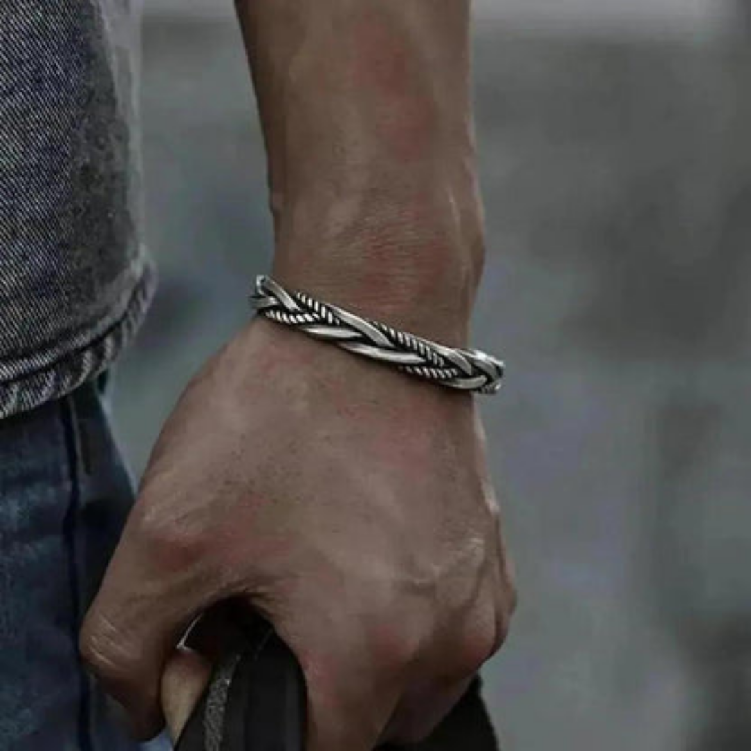 Sky Morris Van Buren Bracelet™ Men Jewelry – Woven Twist Texture Bracelet