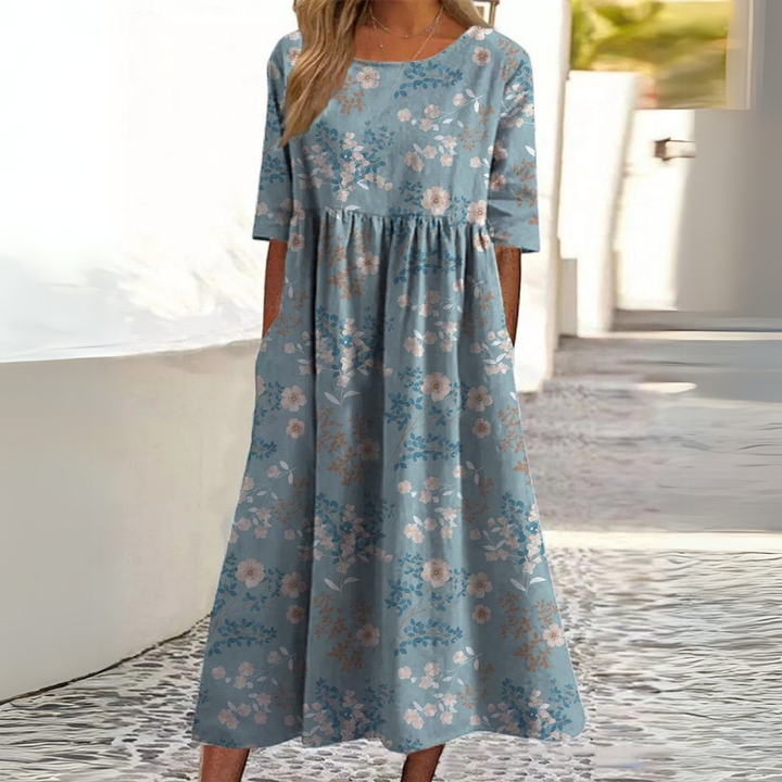 Wendy™ – Embroidered Relaxed Midi Dress