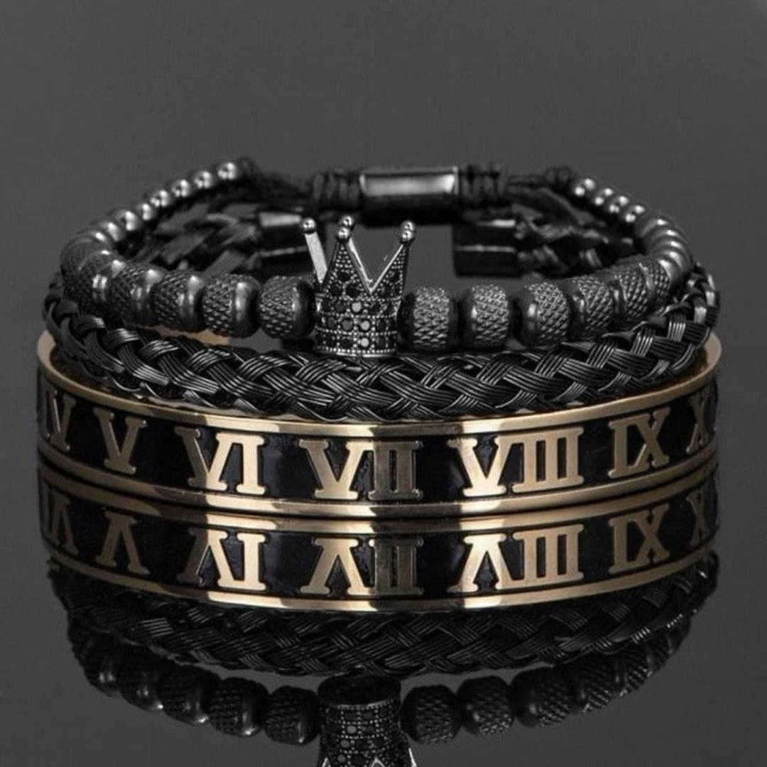 Saint Martin Crown Braided Bracelet™ Men Jewelry  – Royal Stack with a Statement Edge