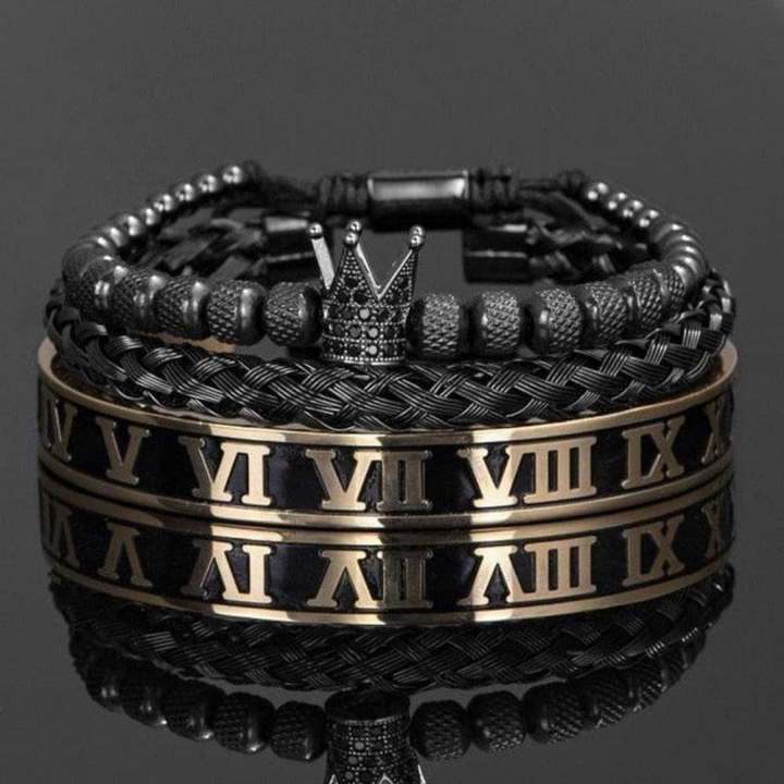 Saint Martin Crown Braided Bracelet™ Men Jewelry  – Royal Stack with a Statement Edge