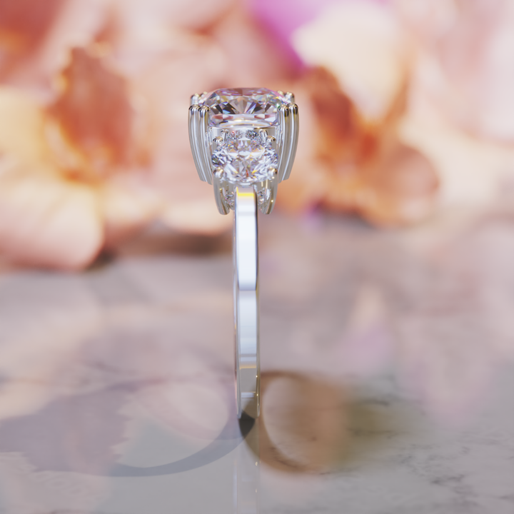 Sparkle Veil Ring™ Colored Gem Stone – Golden Glamour with Radiant Grace