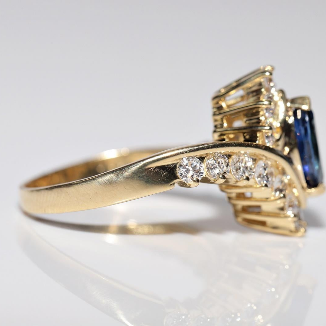 Royal Midnight Ring™ Luxury Ring – 3 Carat Deep Sapphire Elegance in Rose Gold