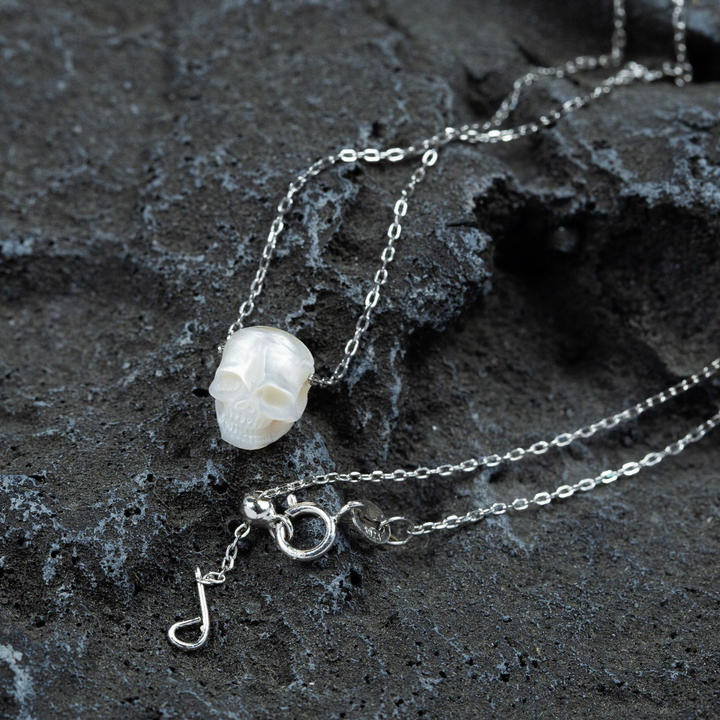 Minimalist Pearl Skull Necklace™ Skull Accessories  – Delicate Design with an Edge