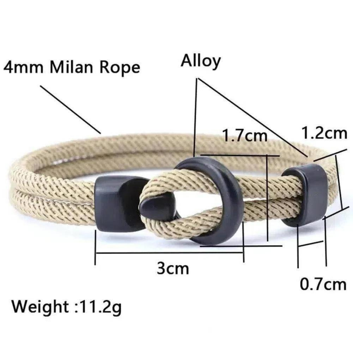 Sky Morris Havasu Bracelet™ Men Jewelry – Nautical Rope & Onyx Bead Bracelet Set