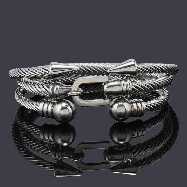 Sky Morris Guntersville Bracelet™ Men Jewelry – Stainless Steel Arrow Cuff Bracelet Set