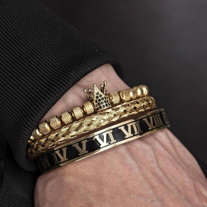 Saint Martin Crown Braided Bracelet™ Men Jewelry  – Royal Stack with a Statement Edge