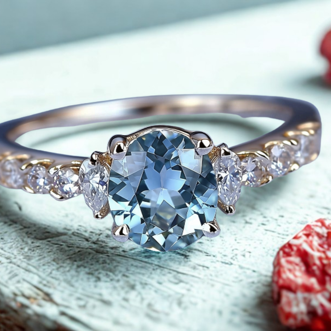 Cobalt Shine Ring™ Colored Gem Stone – Enchanting Fire in an Oval-Cut Blue Brilliance