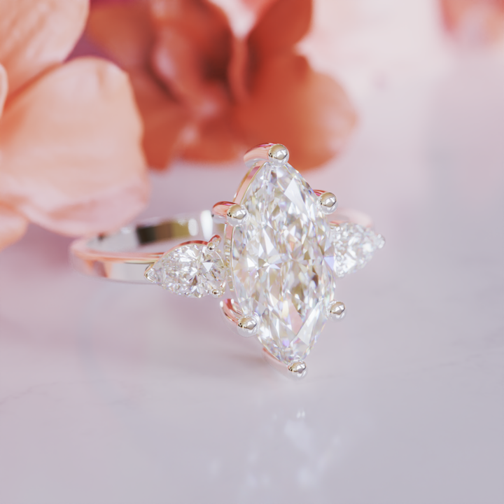 Starlit Grace Ring™ Colored Gem Stone – Celestial Charm in a Dazzling Trio