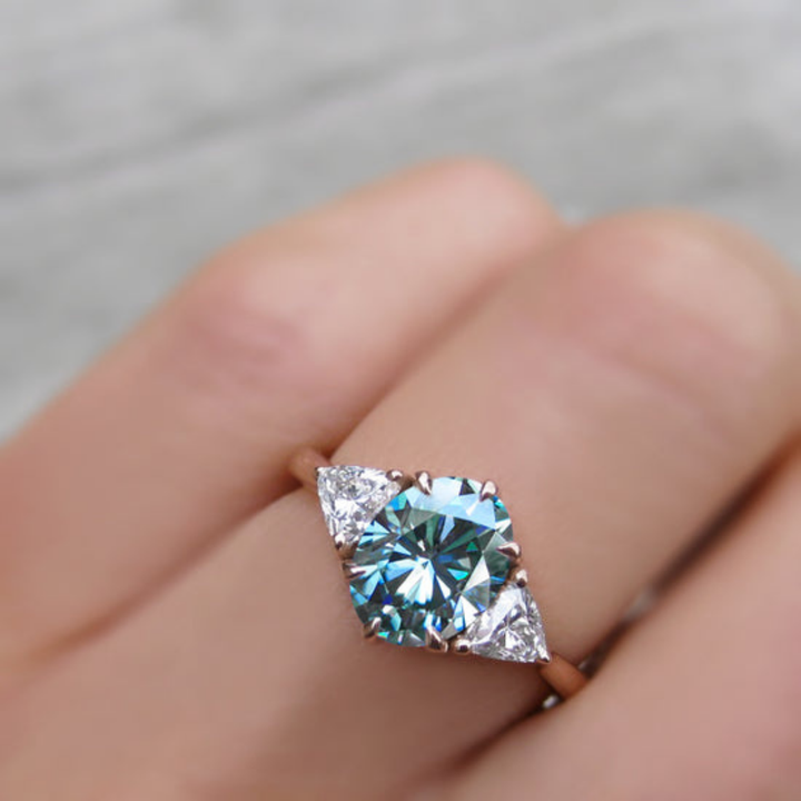 Mystic Tide Ring™ Luxury Ring – Ocean Depth in a Refined Trio