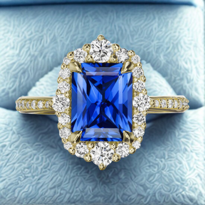 Celestial Sapphire Ring™ Luxury Ring – Regal Light in Midnight Blue