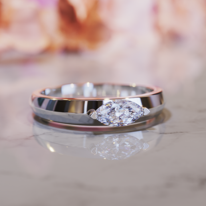 Radiant Kiss Ring™ Colored Gem Stone – Sleek Simplicity with Bold Brilliance