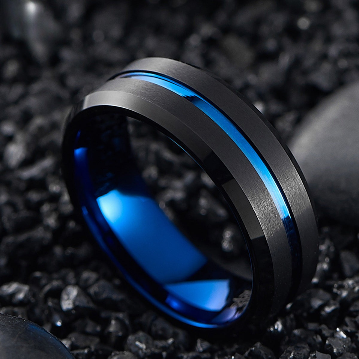 Stratus™ Men Rings – Bold Contrast, Electric Calm