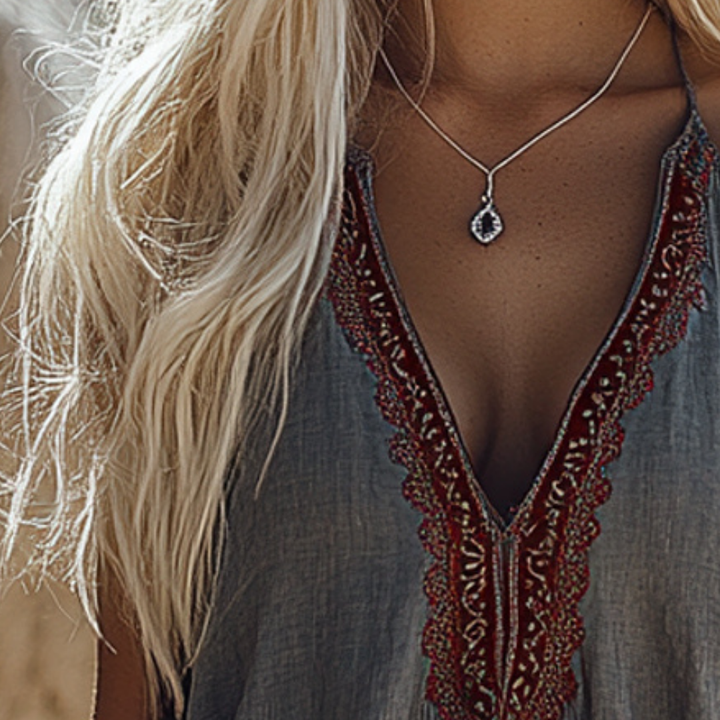Holiday Bohemian Ethnic Pattern Linen Tank Top™ Retro Western Style – Relaxed Boho Style for Sunlit Days