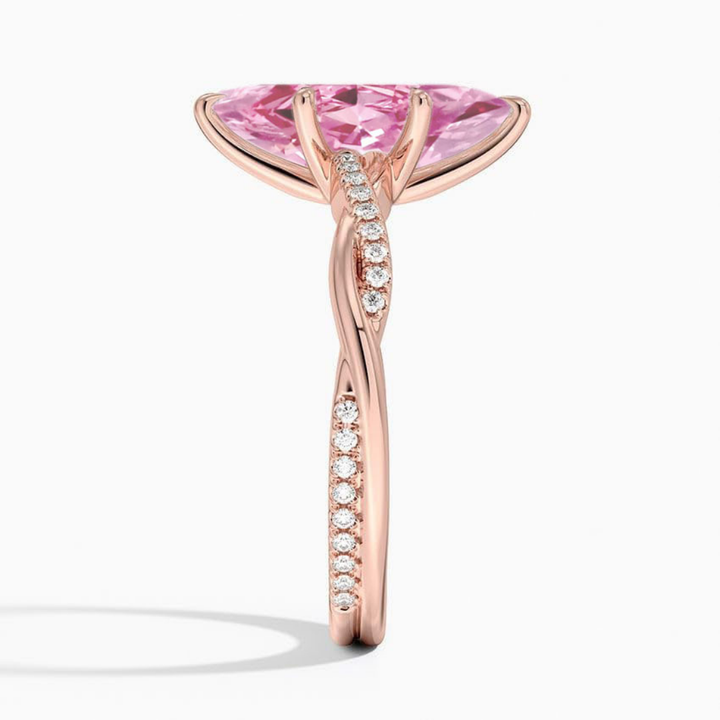 Fairy Blush Ring™ Luxury Ring – 2.5 Carat Pink Sapphire in Rose Gold Elegance