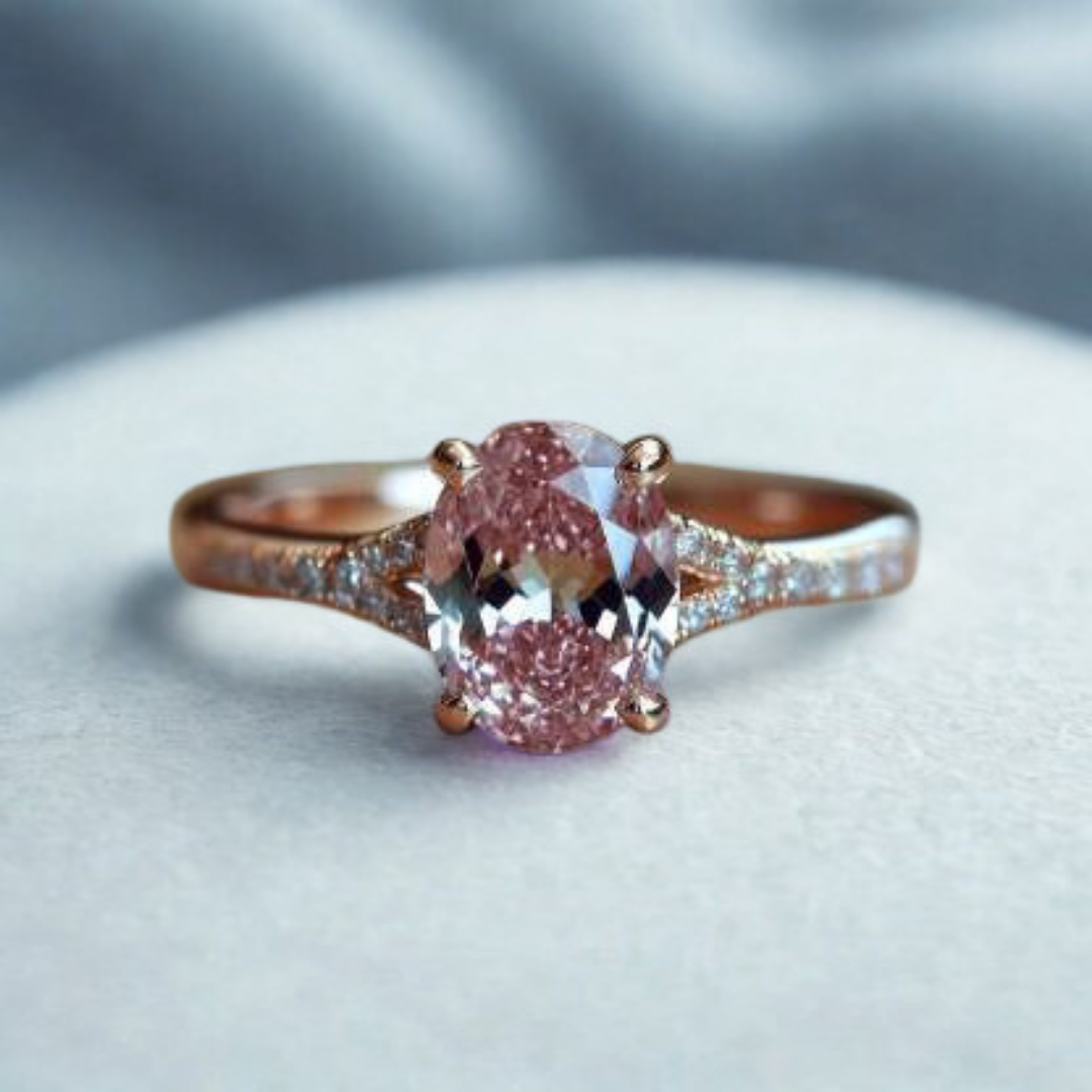 Soft Fire Ring™ Colored Gem Stone – Delicate Brilliance in a Rosy Glow