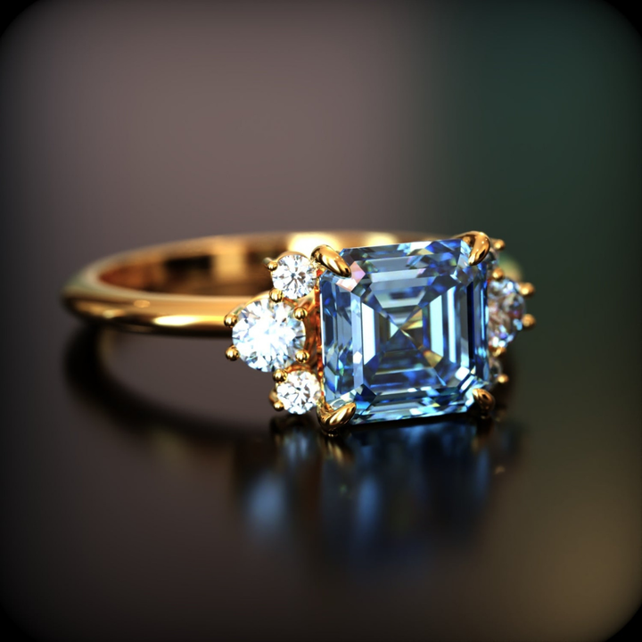 Twilight Crest Ring™ Luxury Ring – 2 Carat Moissanite in Regal Silver Finish
