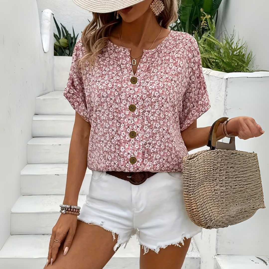 Mirelia™ – Light Floral Blouse