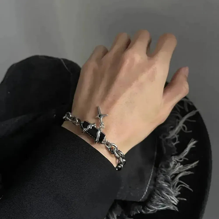Saint Martin Ontario Bracelet™ Men Jewelry – Zircon Chain Bracelet with Cross Pendant