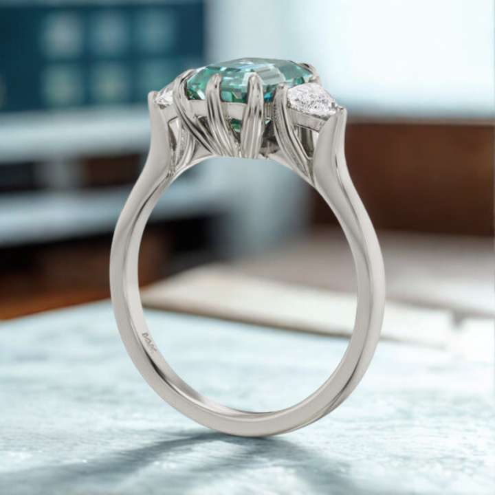 Mirage Glow Ring™ Luxury Ring – Illusion of Light, Crafted in Teal