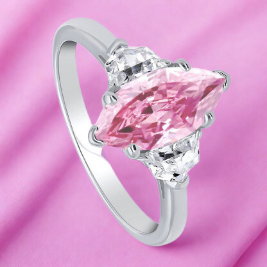 Rosy Whisper Ring™ Luxury Ring – 3 Carat Pink Sapphire in Sleek Rose Gold Setting