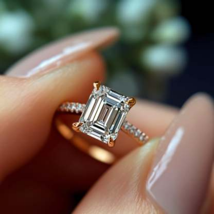 Luminous Edge Ring™ Colored Gem Stone – Golden Precision with Bold Sparkle