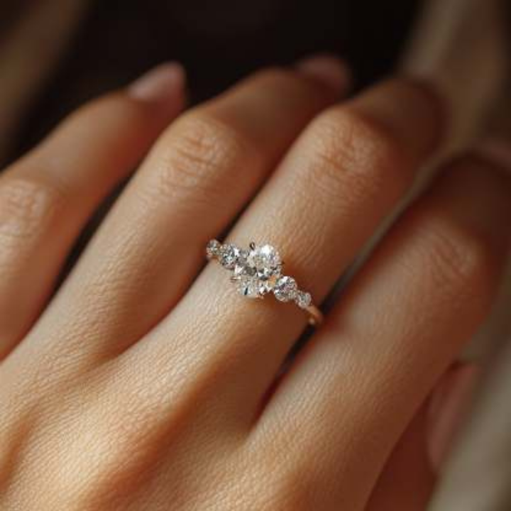 Glimmer Fern Ring™ Colored Gem Stone – Radiant Gold Elegance with Timeless Sparkle