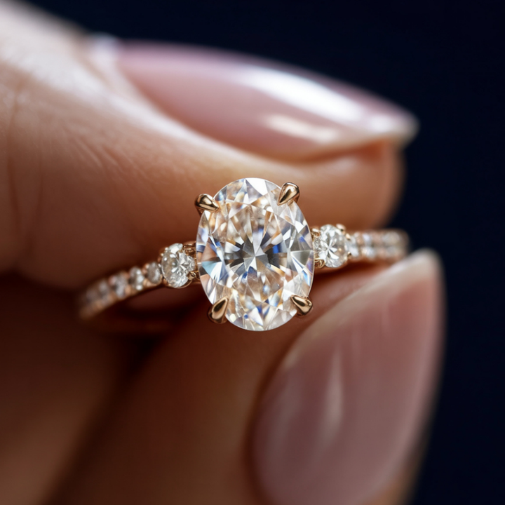 Glacier Dusk Ring™ Colored Gem Stone – Subtle Light, Golden Horizon