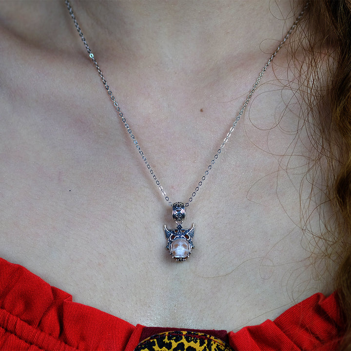 Devil's Wing Pearl Skull Pendant Necklace™ Skull Accessories – Embrace Your Dark Elegance