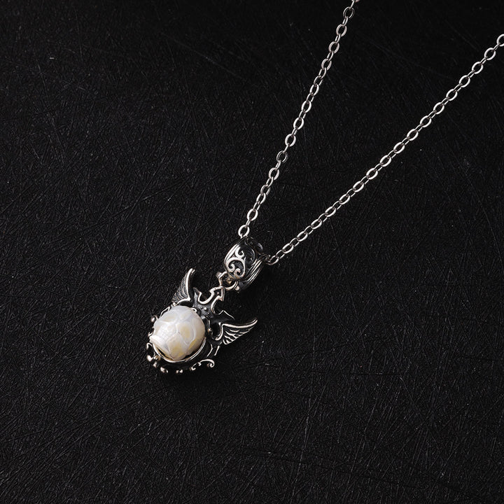 Devil's Wing Pearl Skull Pendant Necklace™ Skull Accessories – Embrace Your Dark Elegance
