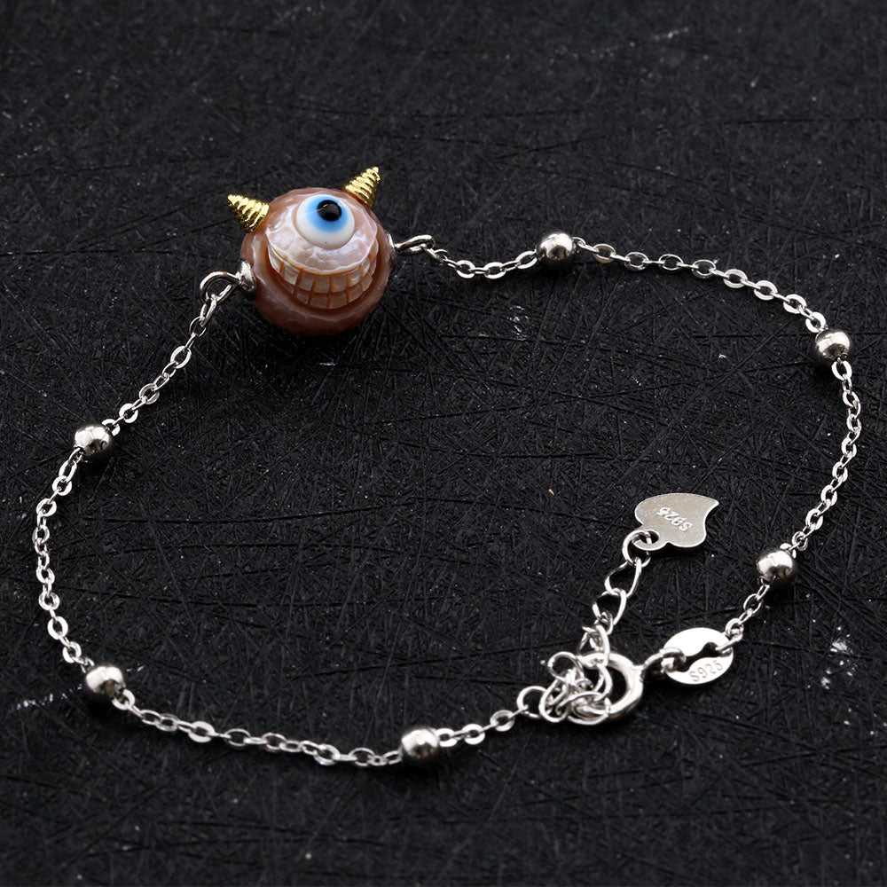 Hand Carved Monster Pearl Bead Necklace™ Skull Accessories  – Playful Whimsy Meets Natural Elegance
