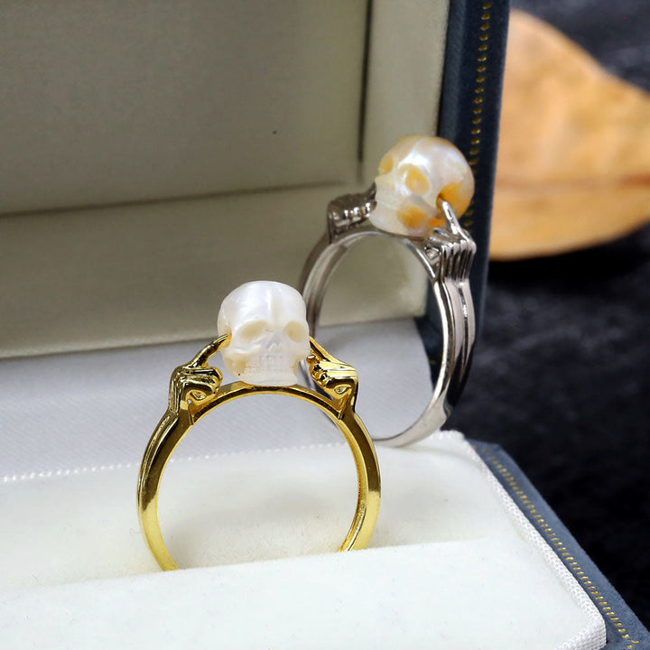 Hear No Evil Pearl Skull Ring™ Skull Accessories  – A Symbol of Inner Silence