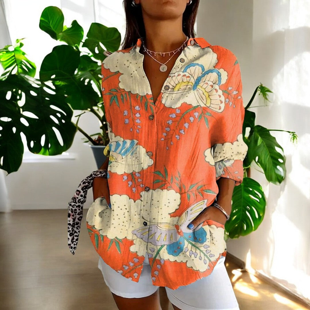 Carla™ WBC| Vintage Floral Print Blouse