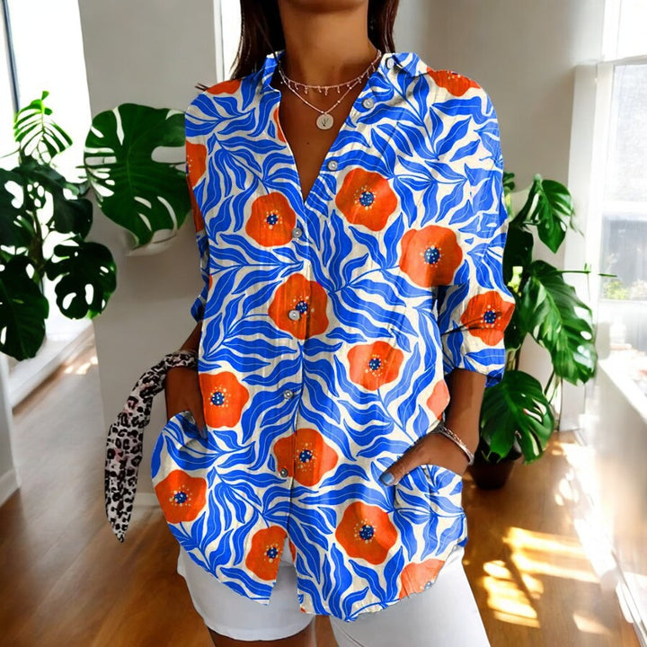 Carla™ WBC| Vintage Floral Print Blouse