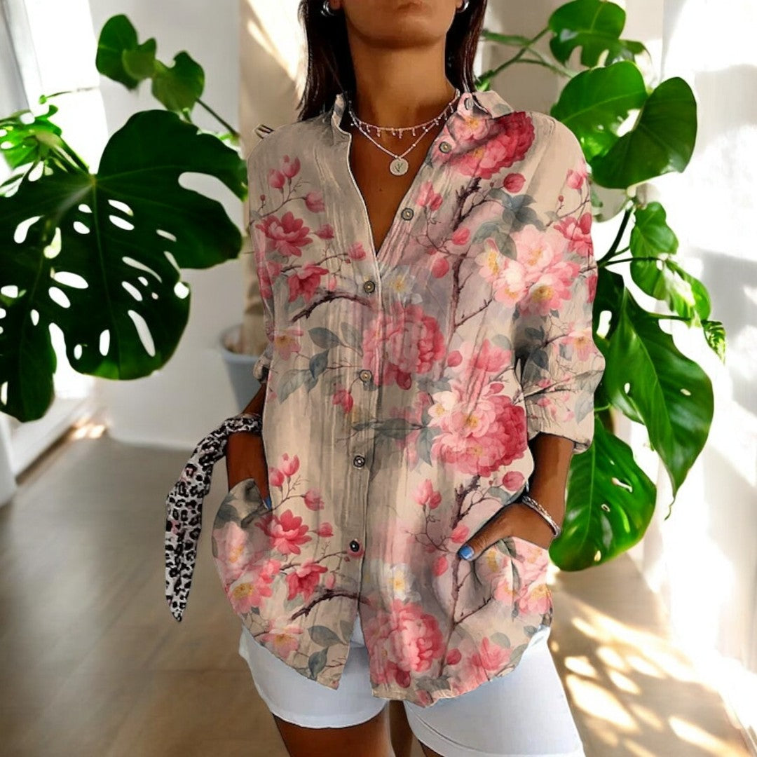 Carla™ WBC| Vintage Floral Print Blouse