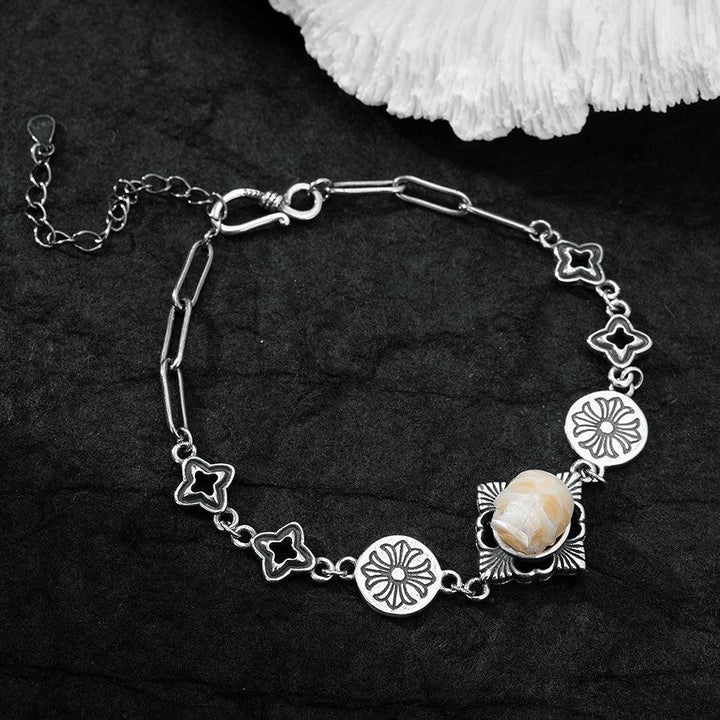 Chrome Heart Pearl Skull Chain Bracelet™ Skull Accessories  – For the Bold & Iconic