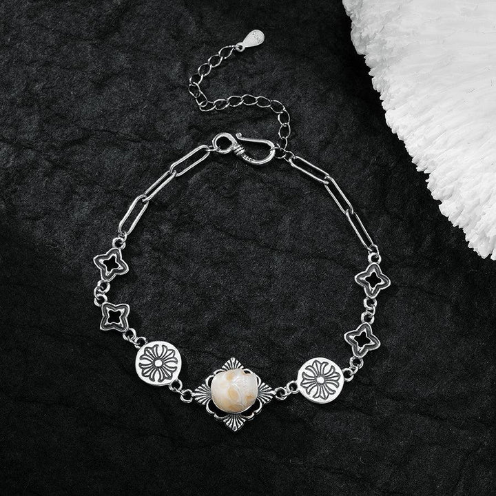 Chrome Heart Pearl Skull Chain Bracelet™ Skull Accessories  – For the Bold & Iconic
