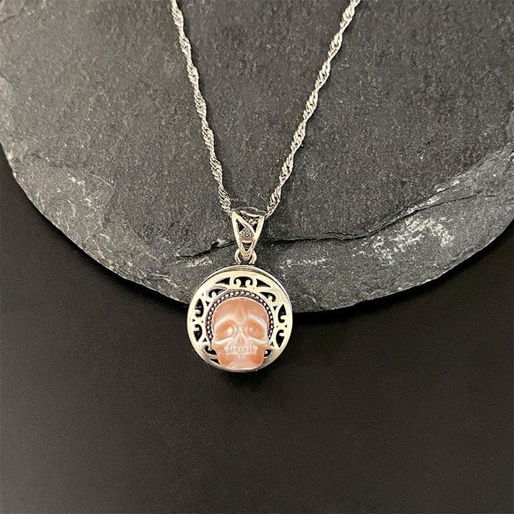 Pearl Skull Queen's Pillbox Locket Necklace™ Skull Accessories – Hollow-Carved Elegance with a Secret Within