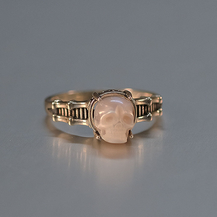 Pearl Skull Sterling Silver Spine Ring Band™ Skull Accessories – Vintage Edge with a Modern Soul