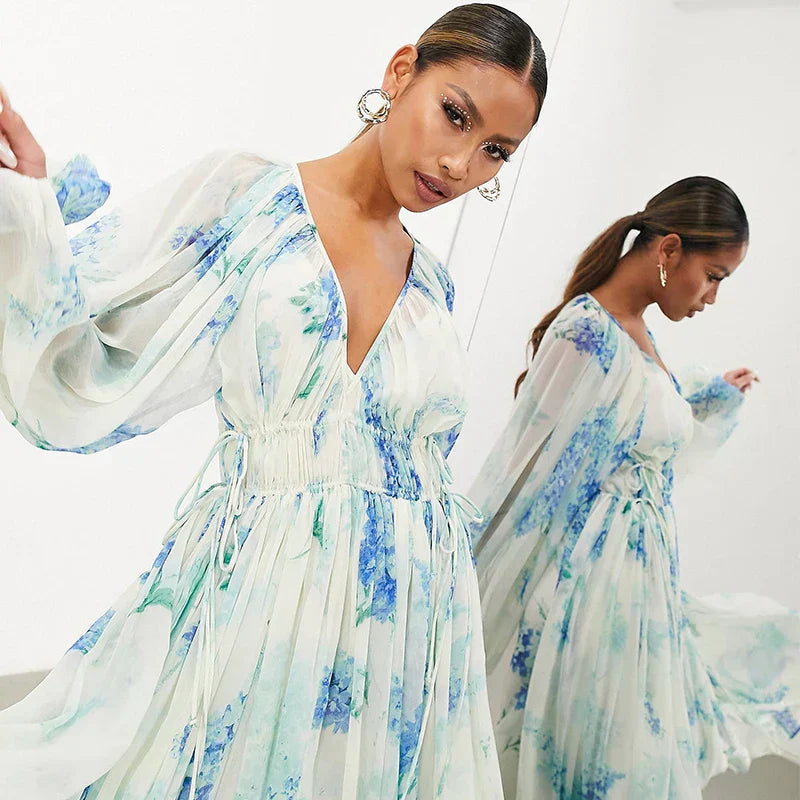 Nora WD– Blue Ocean Maxi Dress